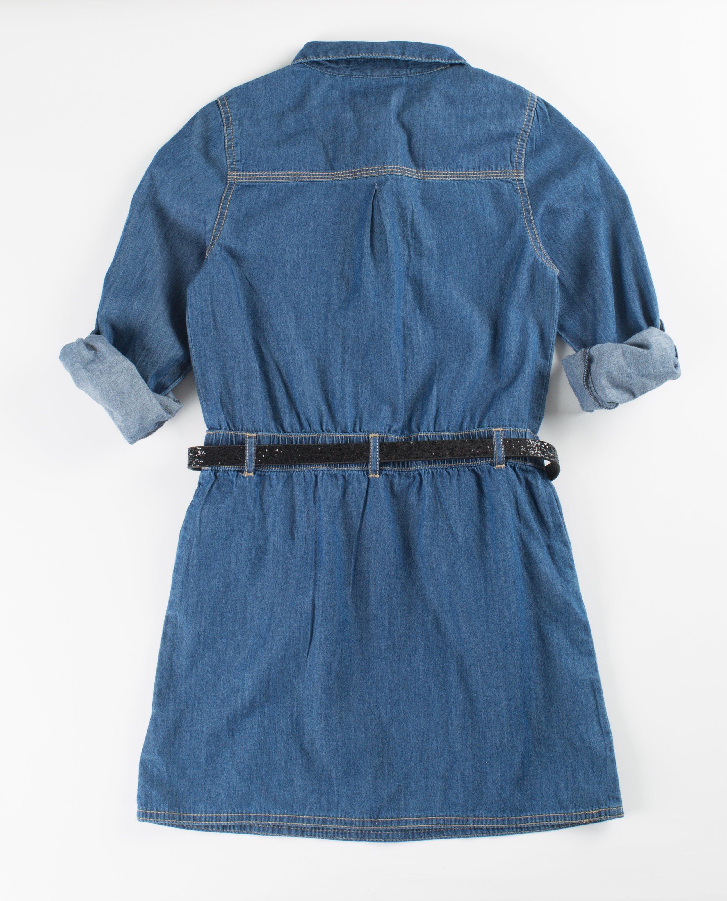 Robes - Denim hemdjurk met studs