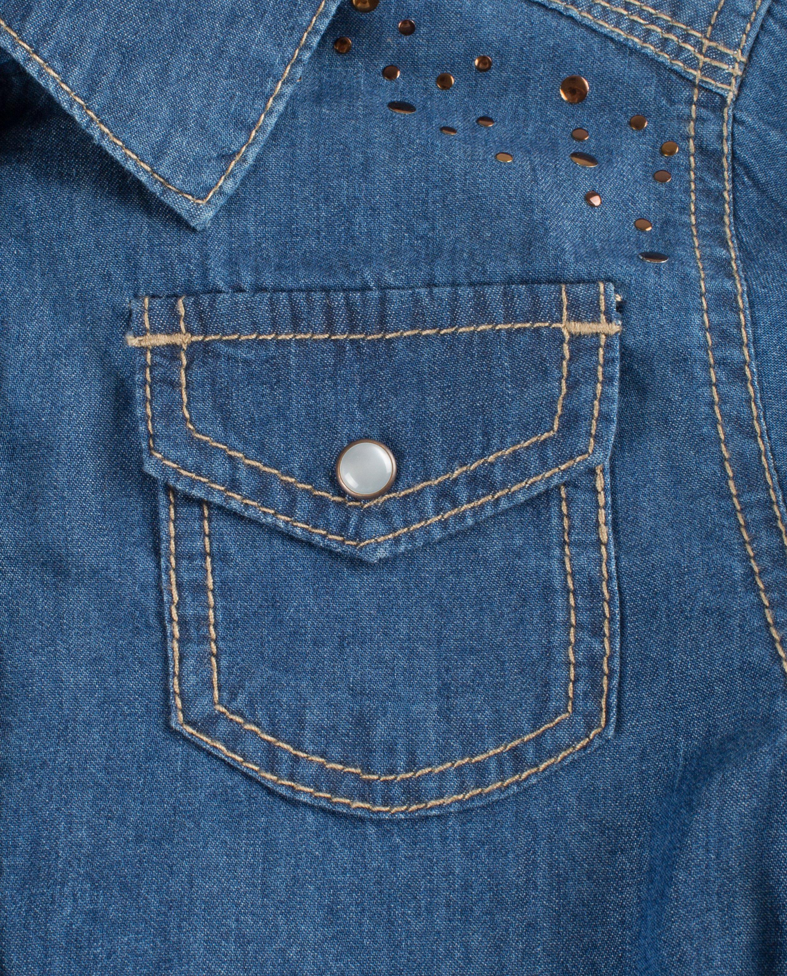 Robes - Denim hemdjurk met studs