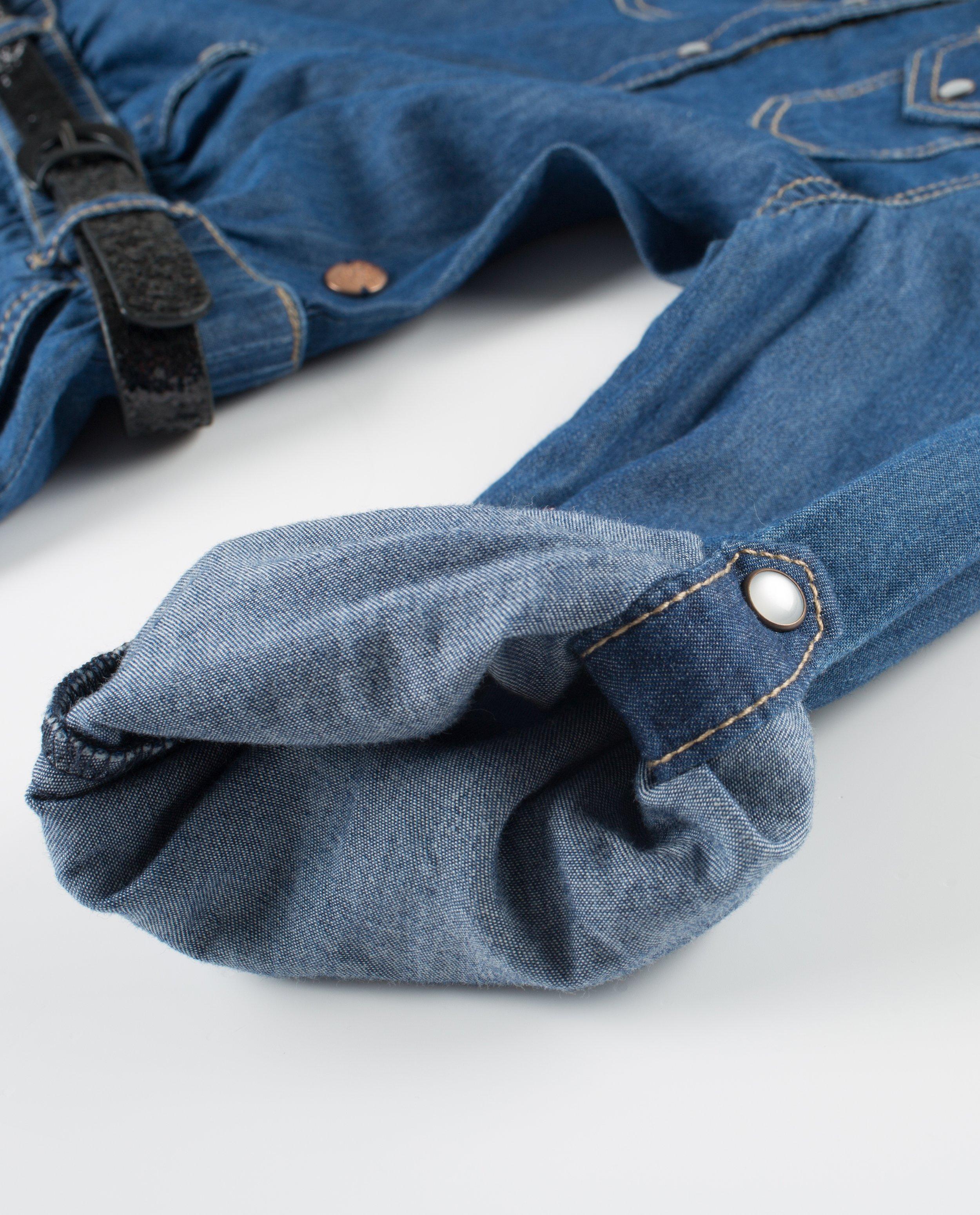 Robes - Denim hemdjurk met studs