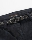 Pantalons - Donkergrijze broek met glitterriem