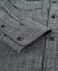 Hemden - Grijs hemd met geruit schouderstuk