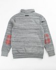 Sweaters - Grijze sweater met wikkelkraag