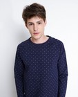 Sweats - Blauwe sweater met polkadot