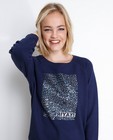 Sweaters - Blauwe sweater met pailletten