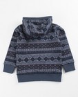 Sweats - Blauwe sweater met etnisch patroon