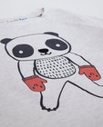 T-shirts - Lichtgrijze longsleeve met print