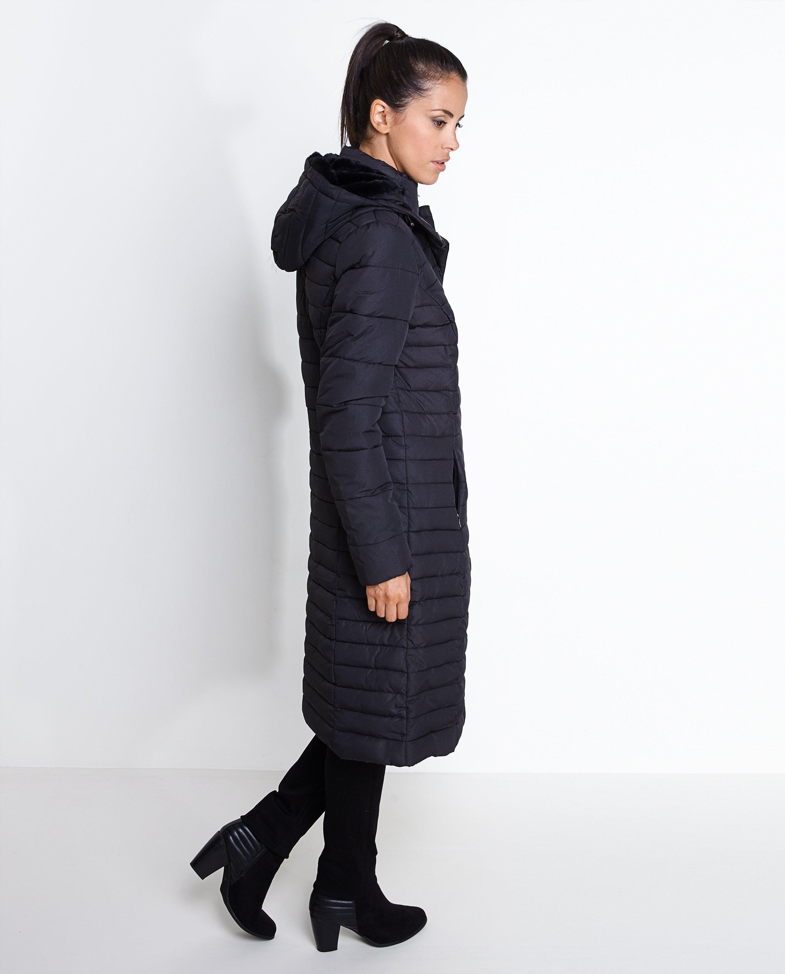 Lange zwarte jas - D&eacute;tails du produit - noir - image num&eacute;ro 3