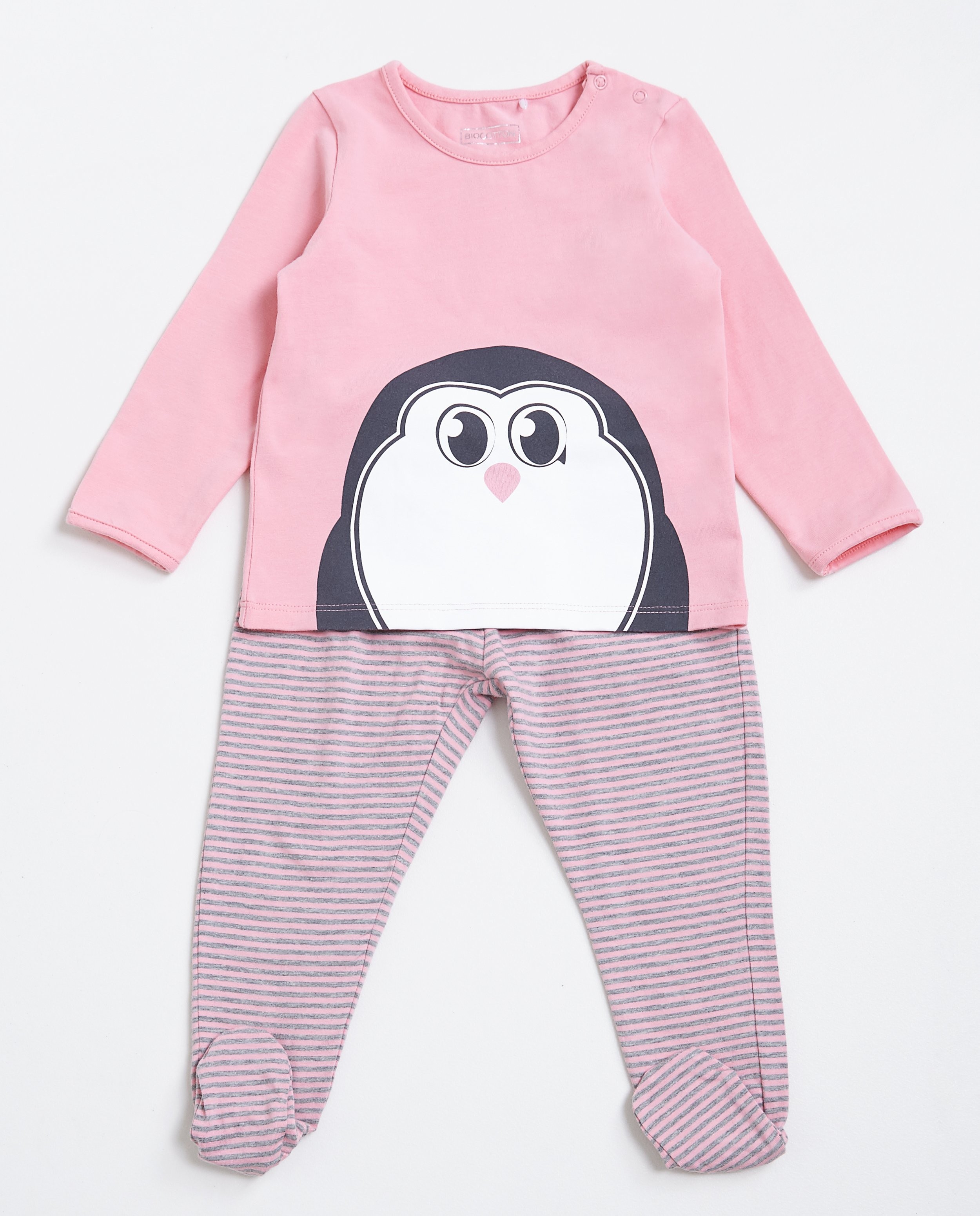 Roze pyjama met pinguïn - null - JBC