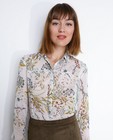Chemises - Chiffon hemd met botanische print
