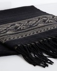 Breigoed - Zwarte sjaal met Azteeks motief
