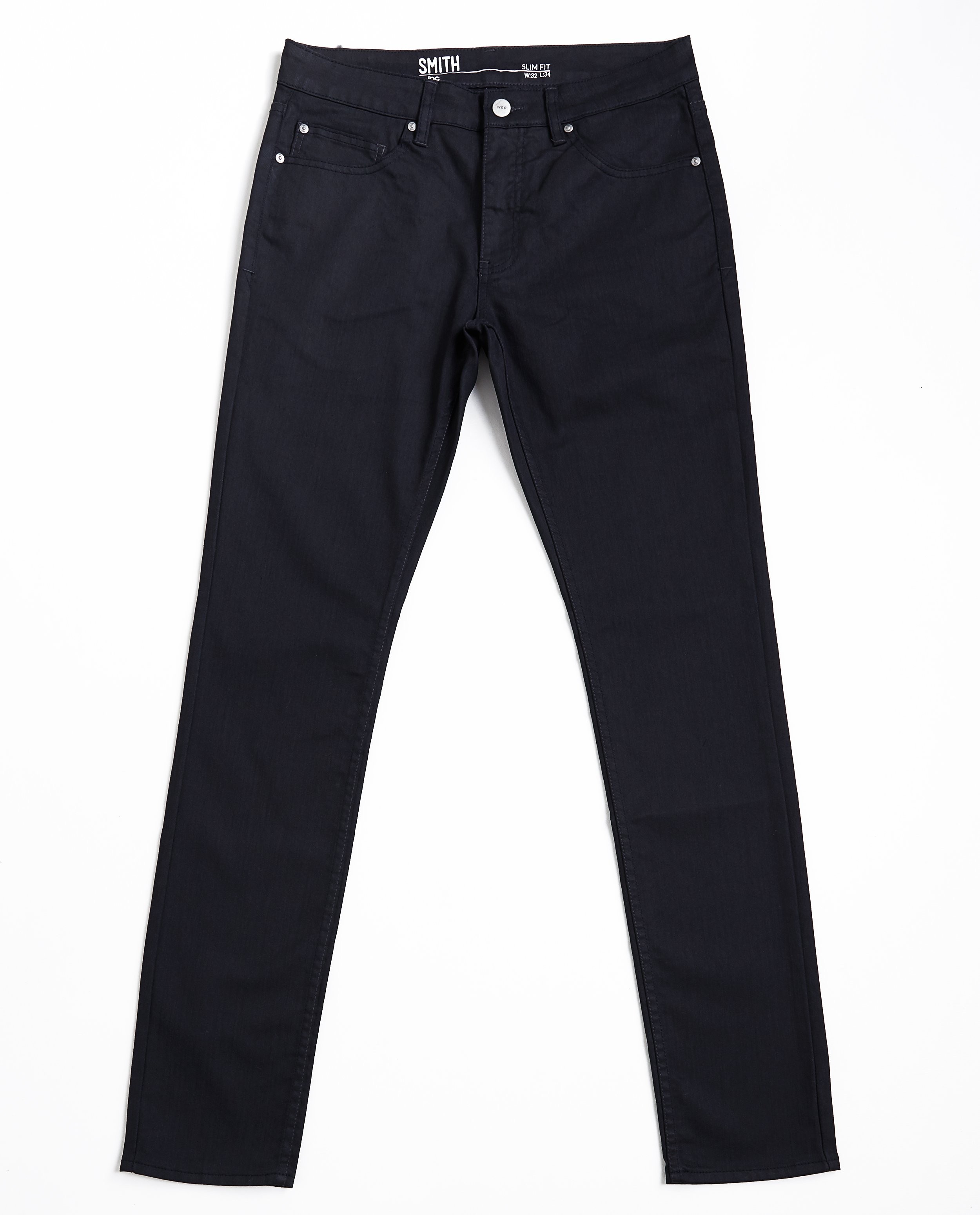 Jeans - Zwarte slim jeans met coating