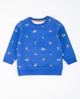 Koningsblauwe sweater met print - null - JBC
