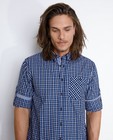 Hemden - Blauw ruitjeshemd met comfort fit