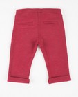 Pantalons - Wijnrode sweatbroek