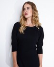 Kleedjes - Zwarte tricot jurk met strass