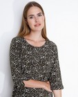 Chemises - Kaki blouse met natuurlijke print