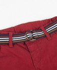 Broeken - Rode broek met riem Samson