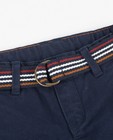 Pantalons - Blauwe broek met riem Samson