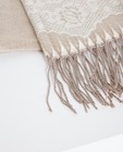 Breigoed - Zandkleurige sjaal met patroon