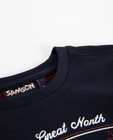 T-shirts - Nachtblauwe longsleeve Samson
