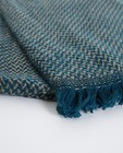 Breigoed - Blauwgroene sjaal met patroon