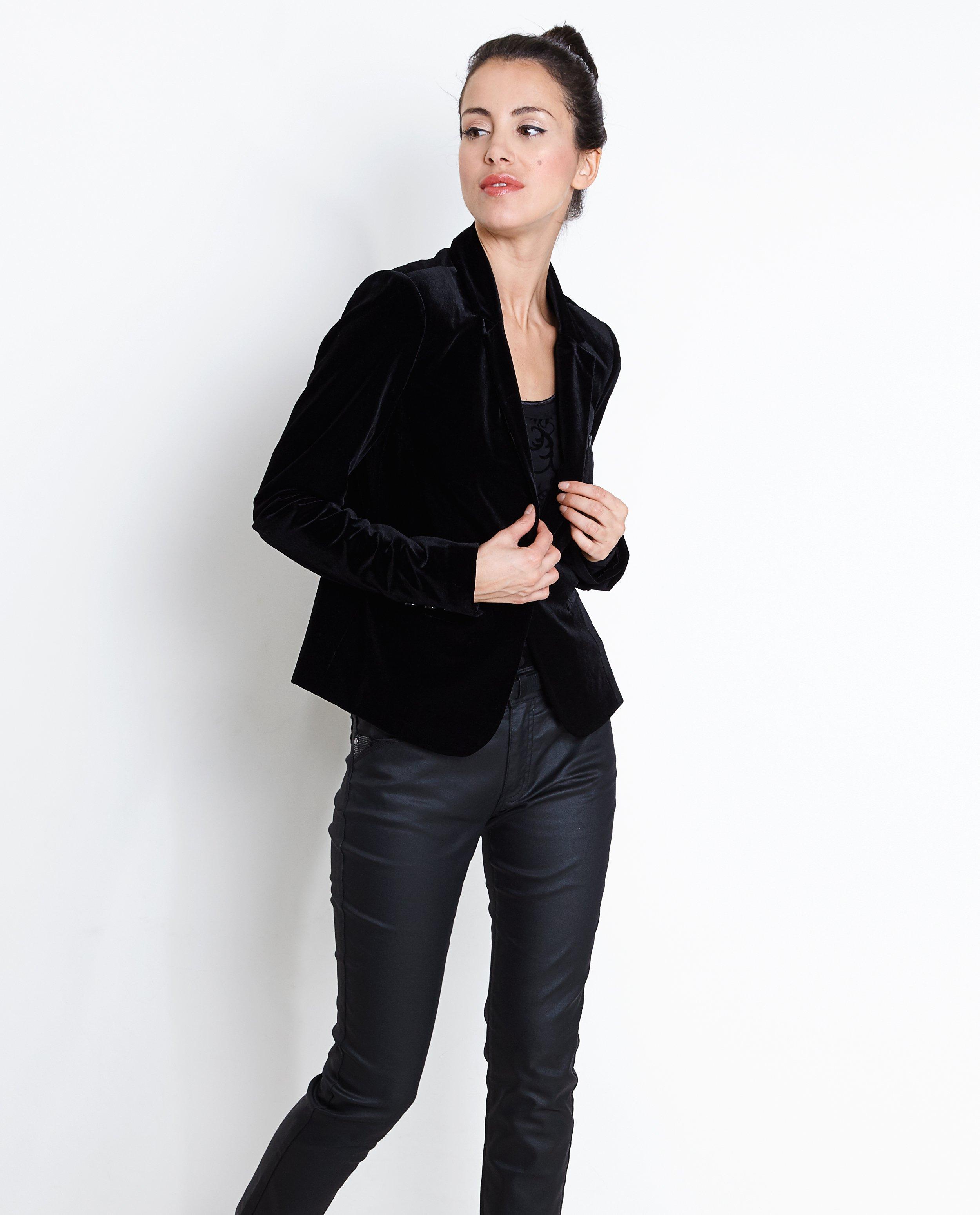 Zwart fluwelen jasje - Product Detail - zwart - afbeelding nummer 1