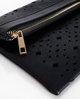 Handtassen - Zwarte clutch met perforaties
