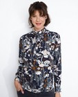 Chemises - Hemd met floral print en knooplint