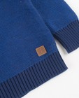 Pulls - Blauwe gebreide trui met kraag