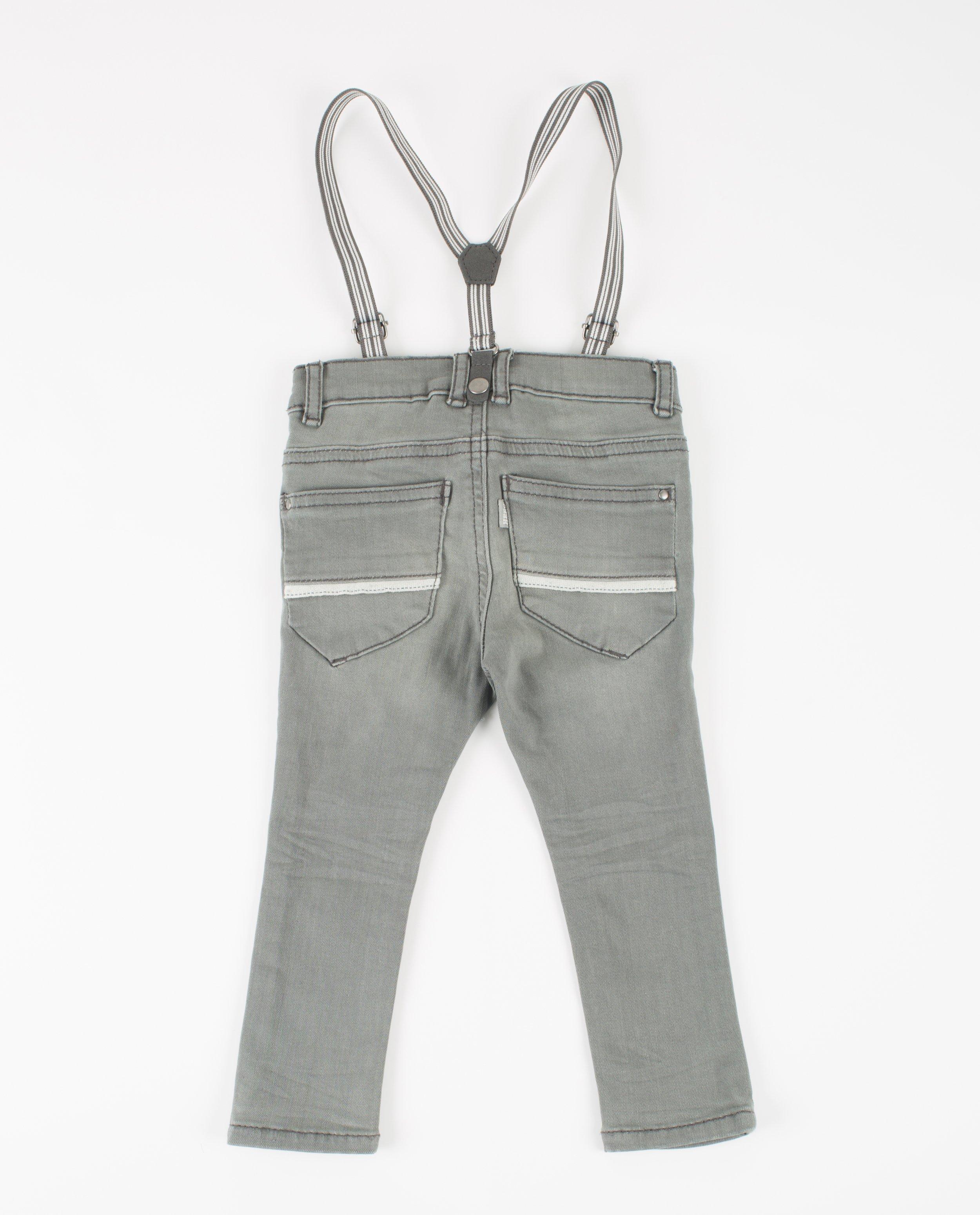 Jeans - Grijze jeans met bretels