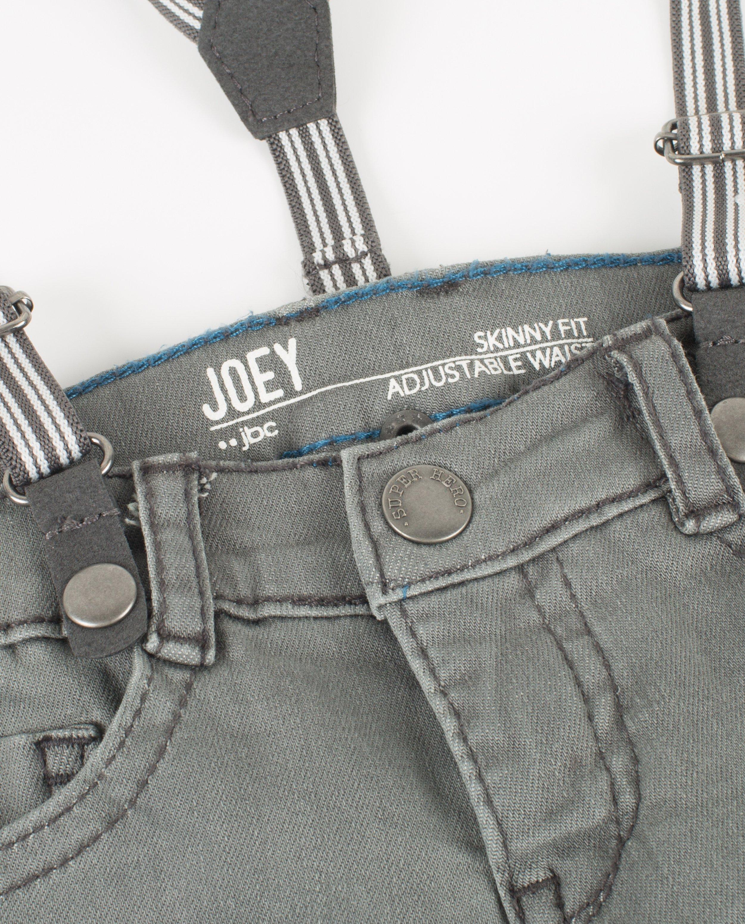 Jeans - Grijze jeans met bretels