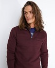 Sweaters - Bordeaux sweater met kraag
