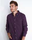 Hemden - Bordeaux hemd met vichyruitjes