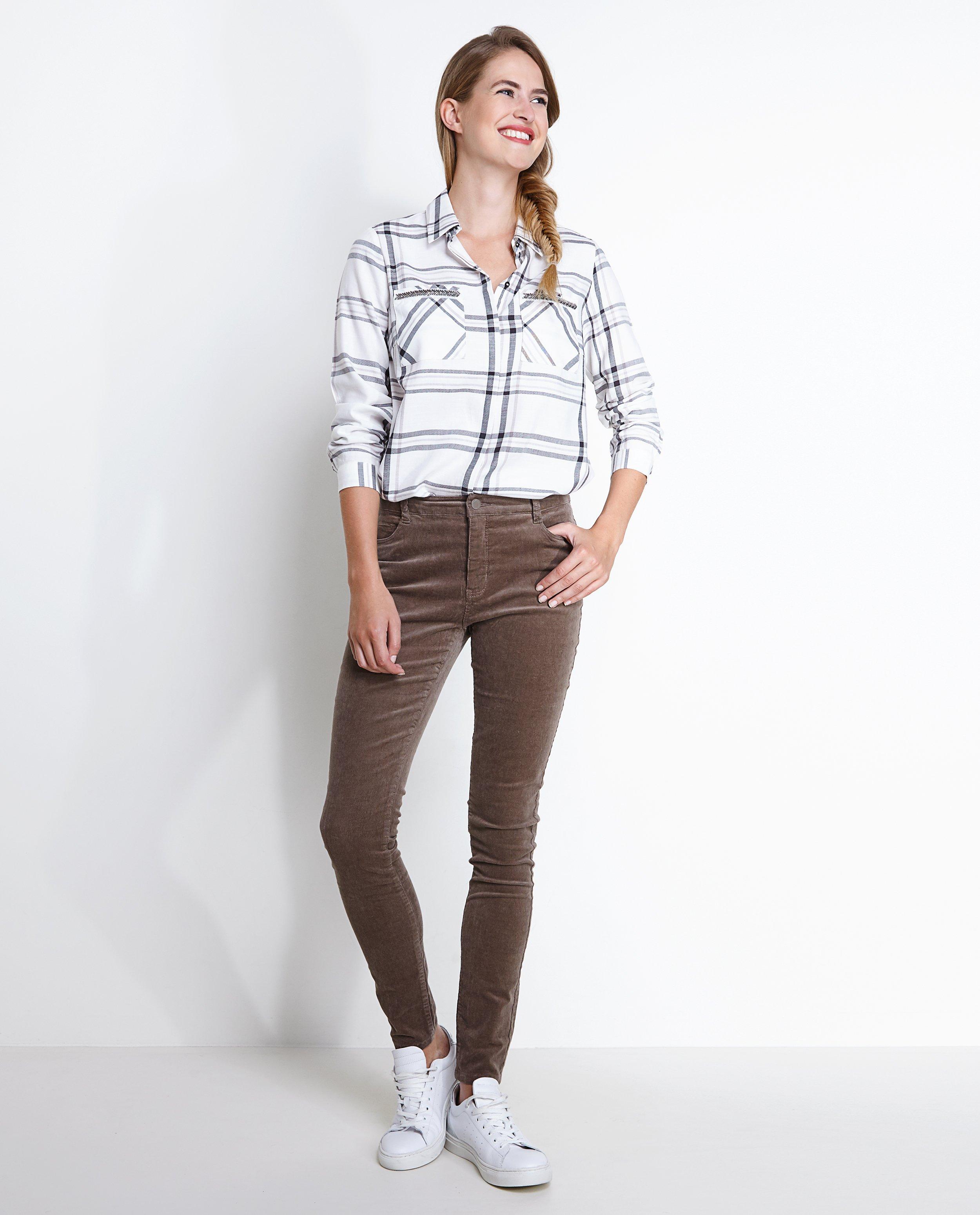 Corduroy broek met skinny pijpen - null - Sora
