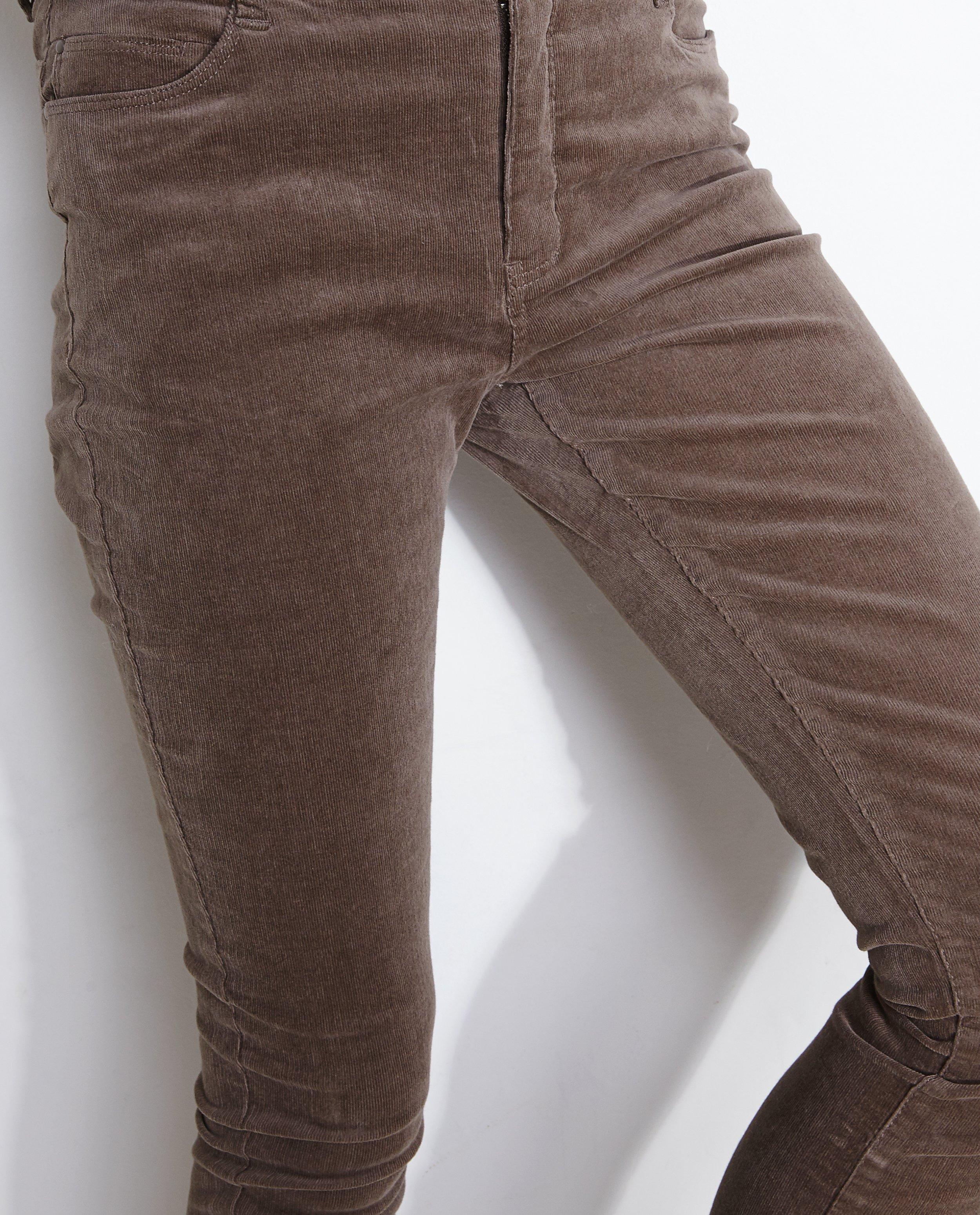 Broeken - Corduroy broek met skinny pijpen