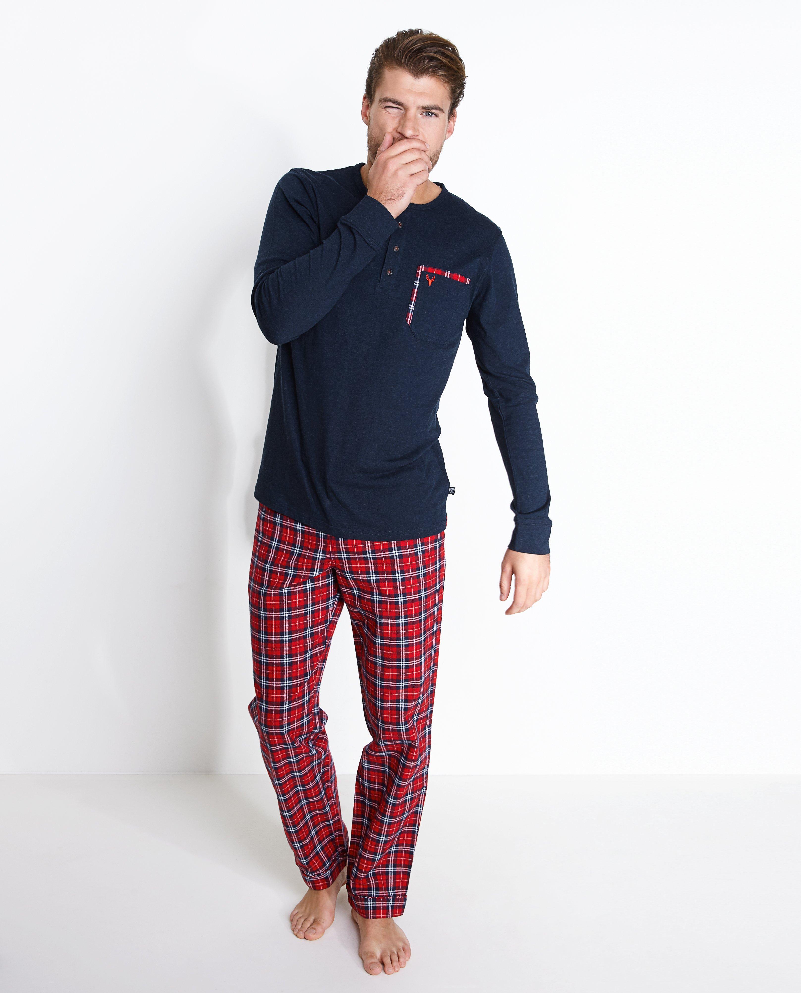 Nachtkleding - Pyjama met geruite broek