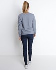 Sweats - Grijze sweater met fluwelen print