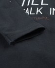 T-shirts - Zwarte longsleeve met das en bretels
