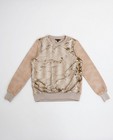 Sweater met leather look en pailletten - null - Sora