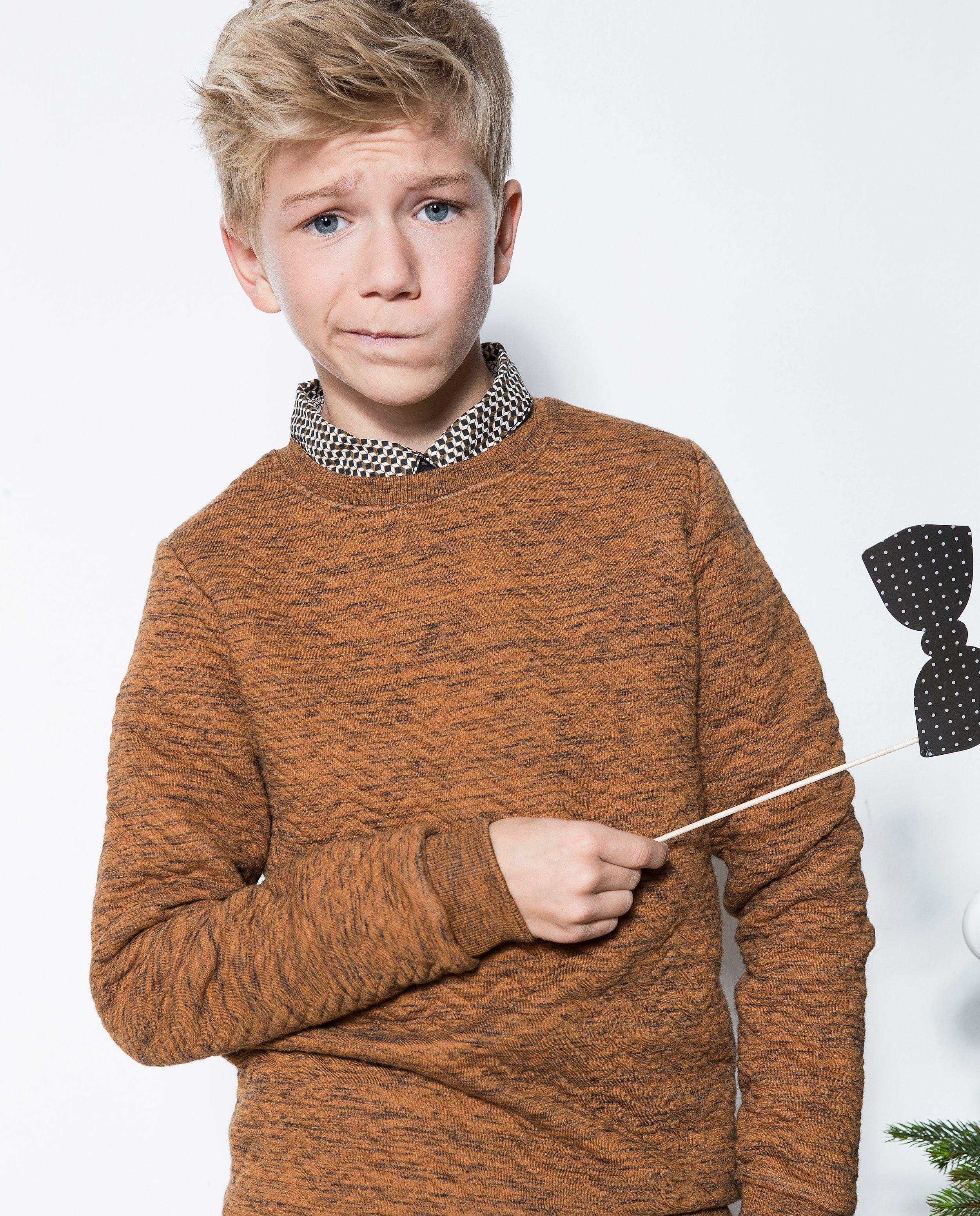 Bruin hemd met grafische print - null - JBC