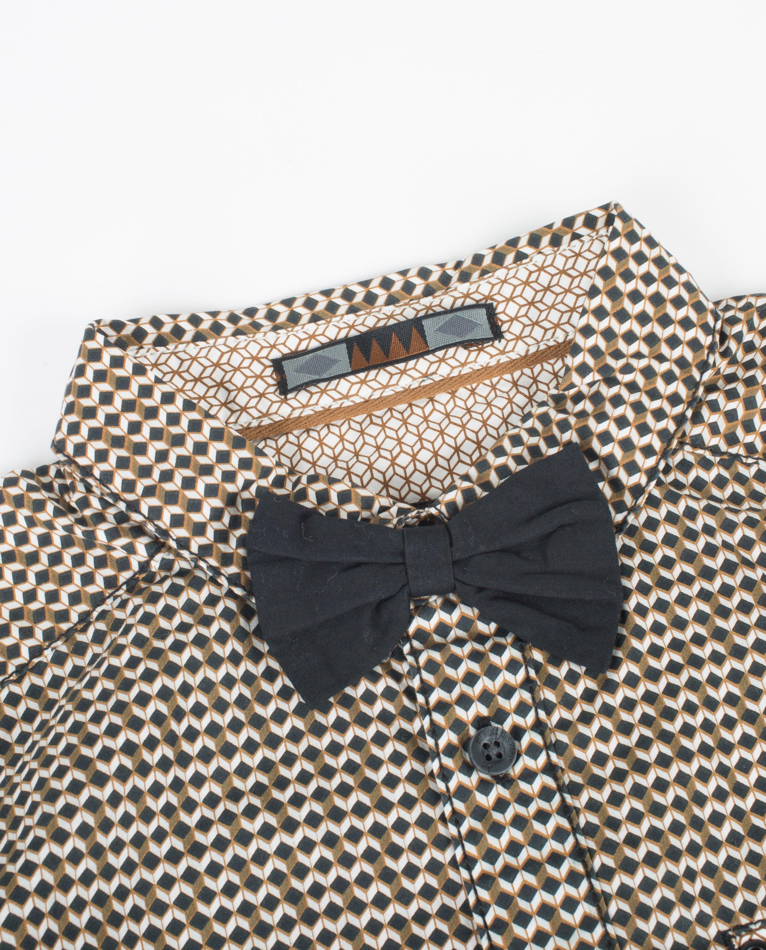 Chemises - Bruin hemd met grafische print