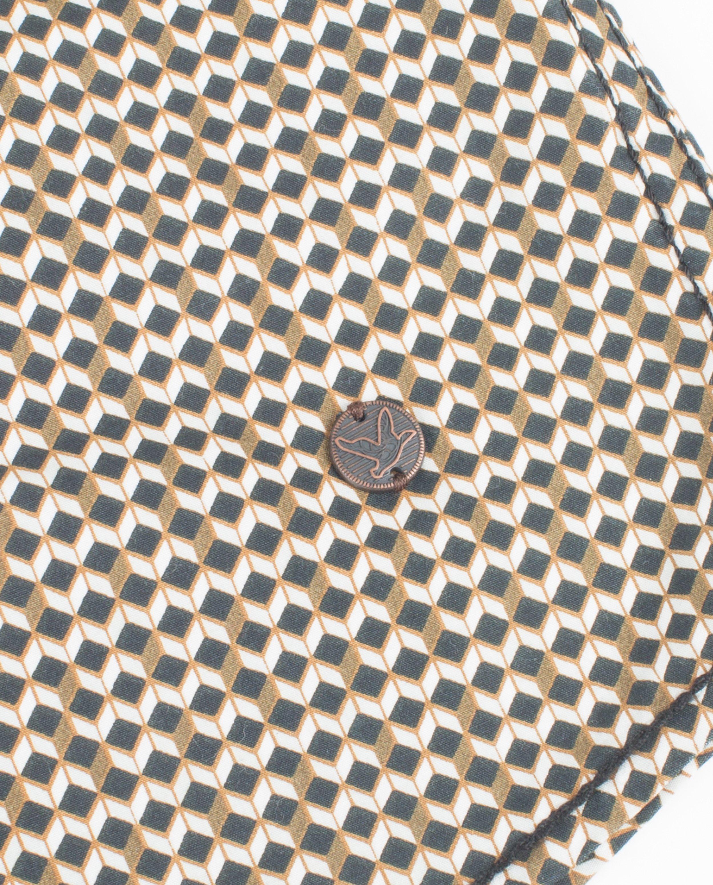 Chemises - Bruin hemd met grafische print