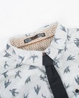Hemden - Grijs hemd met vogelprint