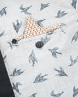 Chemises - Grijs hemd met vogelprint