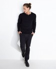 Truien - Zwarte trui met kleine V-hals