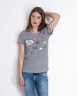 Blauw gestreept T-shirt met patches - null - Groggy