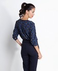 Chemises - Indigo blouse met luipaardprint