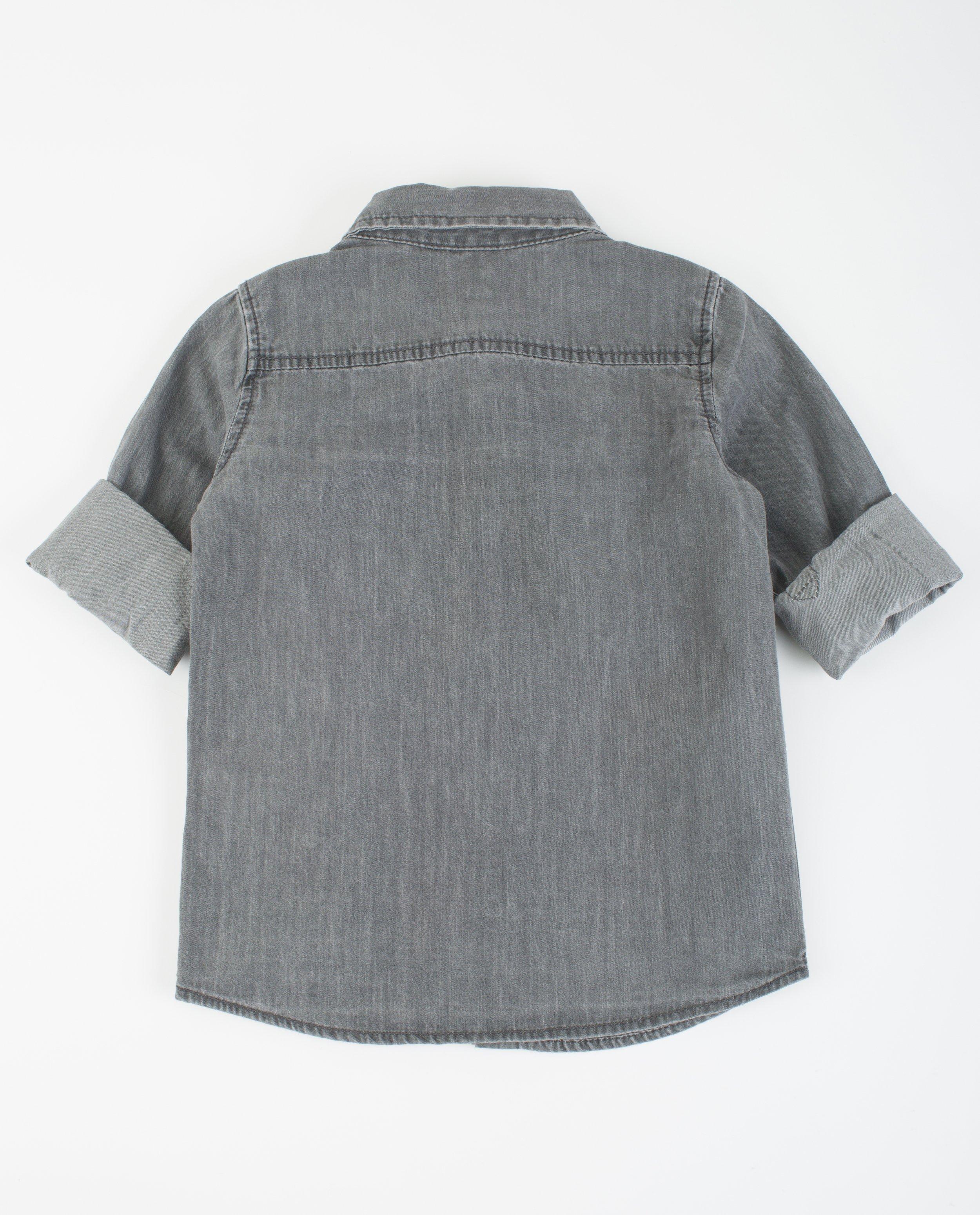 Chemises - Grijs chambray hemd 