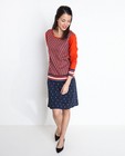 Truien - Rode trui met grafisch patroon
