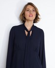 Hemden - Chiffon blouse met neklint